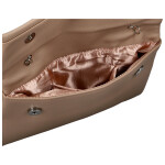 Módní dámská koženková plesová kabelka Trifa, béžová