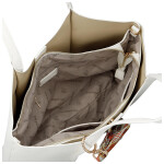 Moderní dámská koženková kabelka na rameno Olga, bílá