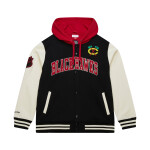 Mitchell & Ness Pánská mikina Chicago Blackhawks NHL Courtside Fleece Button Front Current Logo Velikost: XL