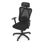 Židle kancelářská, nastavitelný podhlavník, potah černá síťovina mesh, mechanika permanent kontakt