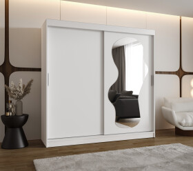 Šatní skříň Abi Ultra Rozměry: 200 cm, Barva korpusu + barva dveří: Bílá + Bílá