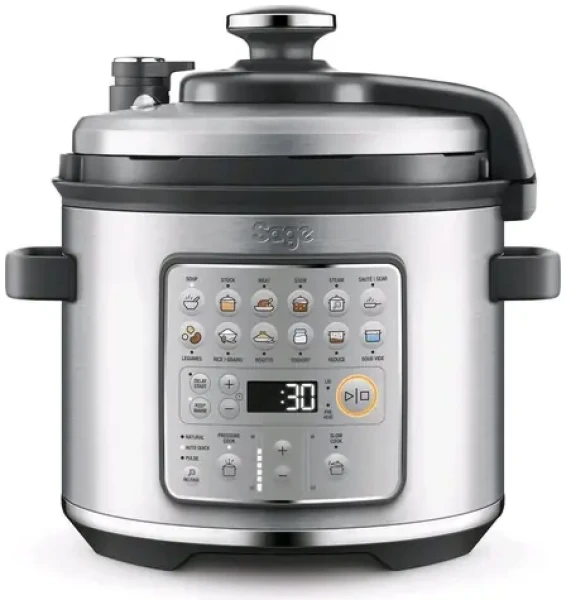 Sage Fast Slow Go / elektrický tlakový hrnec / 1100W / 6 l / 12 přednastavených programů / LCD (SPR680)
