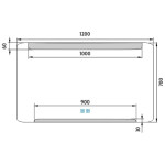 Nimco zrcadlo LED 1200 x 700 Model ZP22000 se dvěma dotykovými senzory ZP 22006VX ZP 22006VX