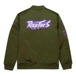 Mitchell & Ness Pánská bunda Toronto Raptors NBA Olive Heavyweight Satin Velikost: S