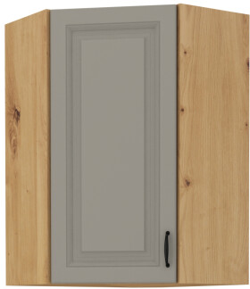 Horní rohová skříňka Stilo 60x60 GN-90 1F (45°) Barva korpusu: Dub artisan, Barva dvířek: Clay Grey