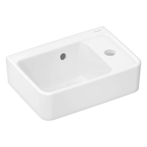 HANSGROHE - Xanuia Q Umývátko 36x25 cm, s přepadem, otvor pro baterii, bílá 60129450