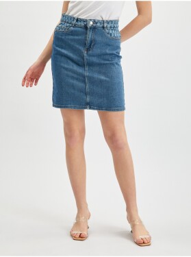 Orsay Modrá dámská džínová sukně Dámské