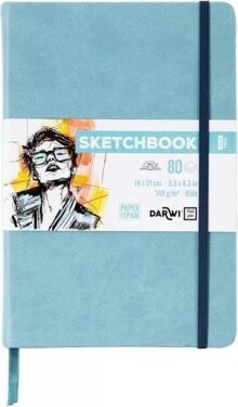 Skicovací blok Soft blue 14x21 140g 80 listů
