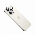 Safírová ochrana čoček fotoaparátů Fixed Sapphire Camera Glass pro Apple iPhone 15 Pro/15 pro Max, stříbrná