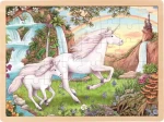 GOKI Dřevěné puzzle Jednorožec
