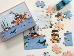 ViSSEVASSE Dětské puzzle Noah's ark 42 dílků, modrá barva, papír