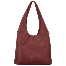 Trendy dámská koženková kabelka na rameno Marlen, vínová
