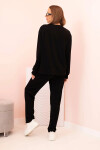 Komplet dámský máslový mikina a kalhoty s gumou černý UNI
