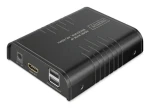 Digitus DS-55356 černá / HDMI IP přijímač / 4K 60Hz / RJ45 Gigabit Ethernet / 2x USB-A 2.0 (DS-55356)