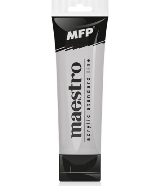 Akrylová barva Maestro 75ml - metallic silver