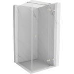 MEXEN/S - Lunar T sprchový kout dveře křídlové pravá 70 x 70, transparent, nikl kartáčovaný 834T-070-070-97-00-P