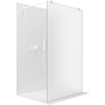 CERANO Sprchová zástěna Walk-in Onyx Duo L/P - 8 mm - kulatá vzpěra - bílá matná, mléčné sklo - 160x200 cm
