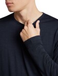 Pánské merino triko dlouhý rukáv ICEBREAKER Mens Merino 150 Lodge LS Tee, Midnight Navy velikost: L