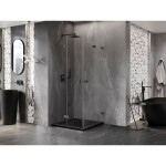 MEXEN/S - Lunar-F Duo sprchový kout skládací dveře 95 x 95, transparent, grafit metal 836-095L-095P-95-00