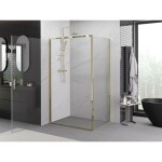 MEXEN/S - Exo sprchový kout dveře křídlové 80 x 95, transparent, zlato 817-080-095-50-00
