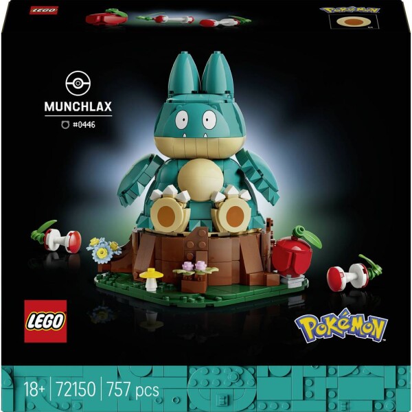 72150 LEGO® Pokémon Inokulace sestrojení, stavění a vypnutí videa; pohyblivý model; dárek pro dospělé hráče