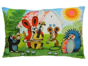 Krtek, kapela - Polštář 45x30cm - Zdeněk Miler