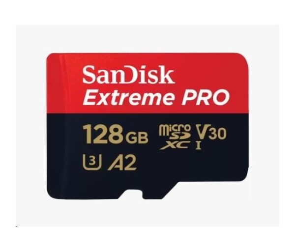 SanDisk micro SDXC karta 128GB Extreme PRO (200 MB/s Class 10, UHS-I U3 V30) + adaptér EDF_493411