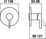 Laufen - Kartell Sprchová baterie pod omítku, chrom H3313360040001