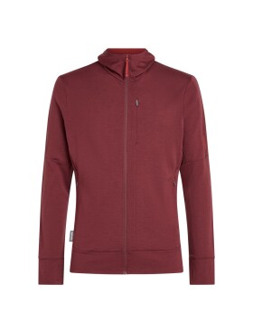 ICEBREAKER Mens Merino 260 Quantum IV LS Zip Hood, Port/Agate (vzorek) velikost: M