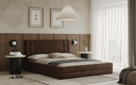 FRONTI Postel ALCAMO 120x200 hnědá s úložným prostorem