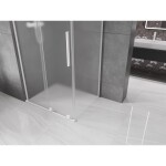 MEXEN/S - Velar L sprchový kout, posuvné dveře 110 x 85, dekor, bílá 871-110-085-33-20