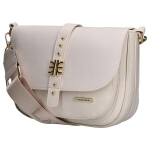Moderní dámská koženková crossbody kabelka LB Lussia, béžová