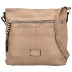 Trendy dámská koženková crossbody kabelka Westa, taupe