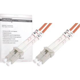 Digitus DK-2533-02/3 Fiber Optic Patch Cord, LC to LC, Multimode, OM3, 50/125 µ, Duplex, 2m