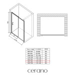 CERANO - Sprchové posuvné dveře Orlano L/P - 5 mm - chrom, transparentní sklo - 130x195 CER-8050BD74892