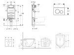 GEBERIT - Kombifix Set předstěnové instalace, klozetu Oudee a sedátka softclose, tlačítko Sigma20, bílá/chrom SANI15CA3141