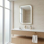 REA - Zrcadlo LED ZONE 70X50 BRUSH GOLD HOM-00303