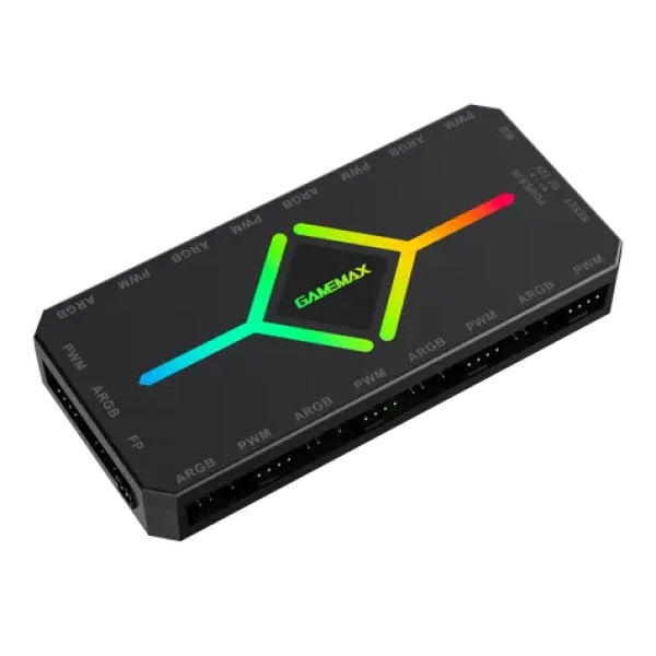 Gamemax V4.0 černá / Rozbočovač ventilátorů / ARGB / PWM (V4.0 ARGB PWM HUB BK)