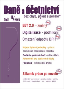 DaÚ 10/2026 EET 2.0 - změny v daních - Ladislav Jouza
