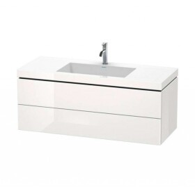 DURAVIT - L-Cube Skříňka s umyvadlem 50x120x48 cm, 2 zásuvky, bílá vysoký lesk LC6929O2222
