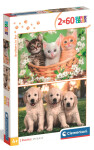 Puzzle Chlupatí sourozenci 2x60 dílků