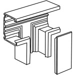 Hager GLT5010 parapetní lišta montážní elektroinstalační krabice (d x š) 71 mm x 64 mm 1 ks šedobílá (RAL 7035)