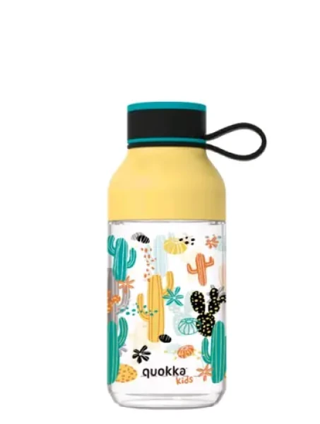 Quokka Ice Kids with strap 430ml Cactus / Láhev na vodu / poutko / tritan / doprodej (8412497401574)