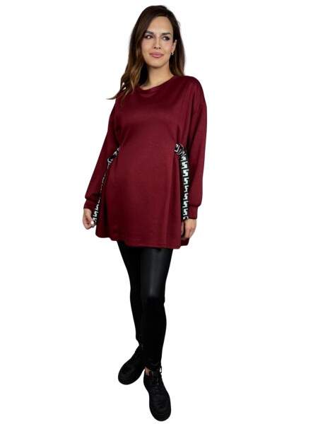 HOSH Mikinové šaty Nira Velikost: UNI, Barva: Vínová