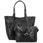 Trendy dámský koženkový set kabelek Catia, černý