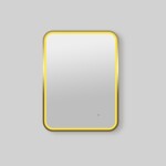 Zrcadlo se senzorem SAT Mood 60x80 cm broušené zlato SATZMOOD6080BZ SATZMOOD6080BZ