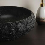 REA - Umyvadlo na desku Mika Black 50x38 REA-U4333