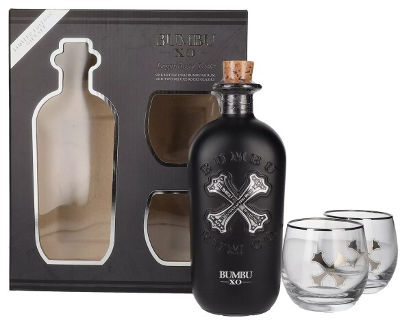 Bumbu XO Rum 40% 0,7 l (dárkové balení 2 skleničky)