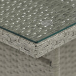 Zahradní sestava 100x60x69cm, polyratan, šedá, AZS-A1442 GREY