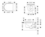 HANSGROHE - EluPura Original S Závěsné WC se sedátkem SoftClose, Rimless, AquaChannel Flush, bílá 60288450